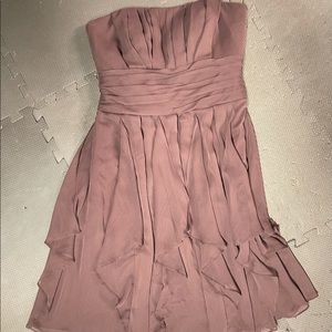 David’s Bridal Size 8 brown chiffon shirt dress